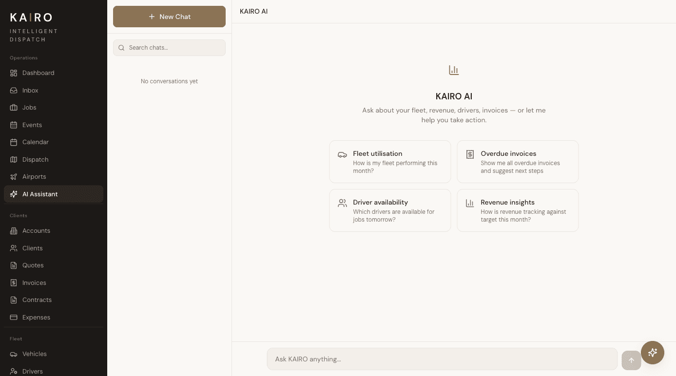 Kairo assistant: a house-trained AI that knows every account, route and rate card